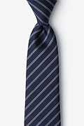 Yapen Navy Blue Extra Long Tie Photo (0)