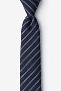 Yapen Navy Blue Skinny Tie Photo (0)