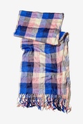 Navy Blue Check Please Scarf Photo (3)