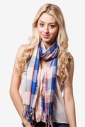Navy Blue Check Please Scarf Photo (2)
