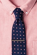Navy Blue and Burgundy Catania Floral Tie Photo (3)