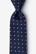 Navy Blue and Burgundy Catania Floral Tie Photo (0)