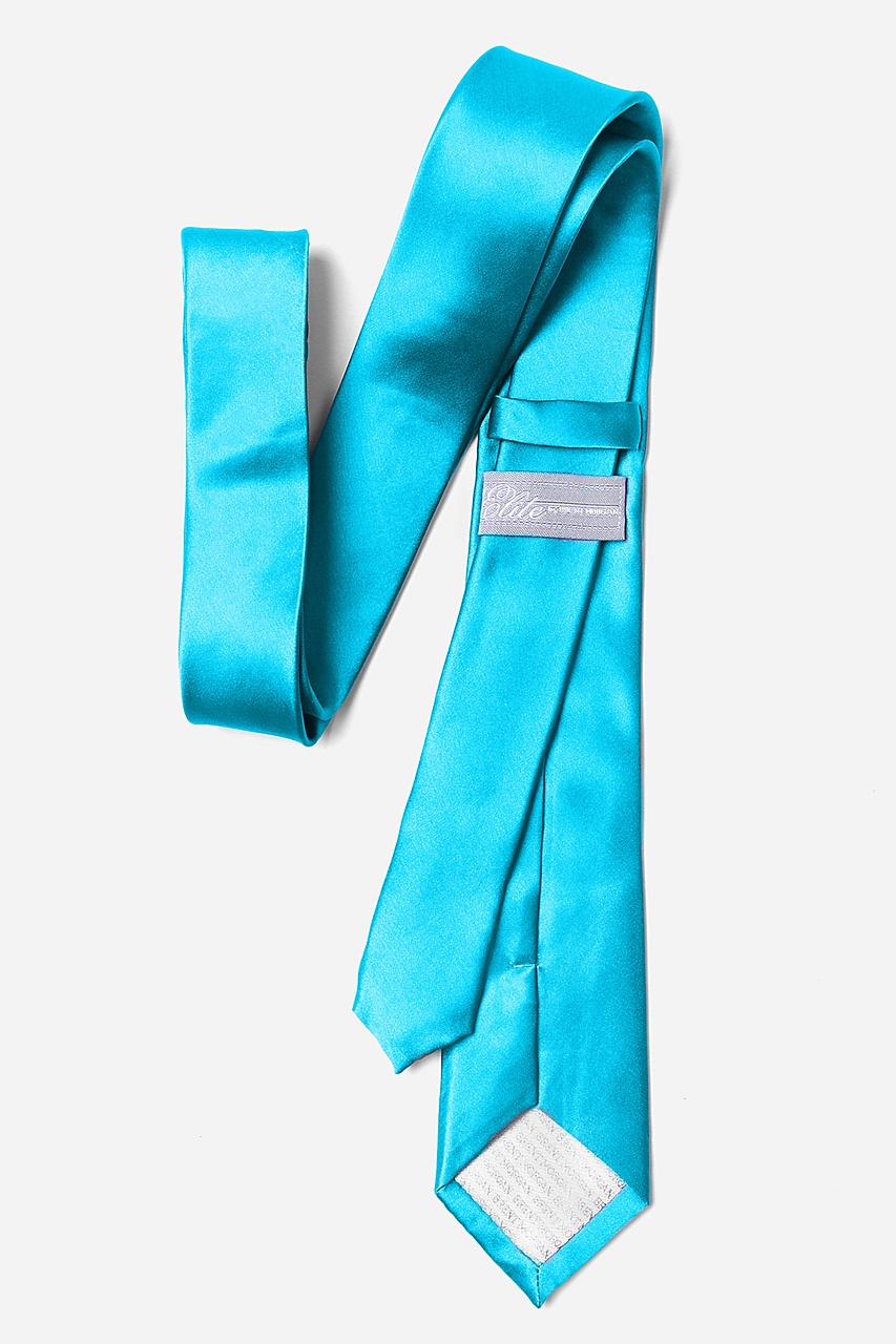 Neon Blue (Electric Blue) Tie For Boys Photo (2)