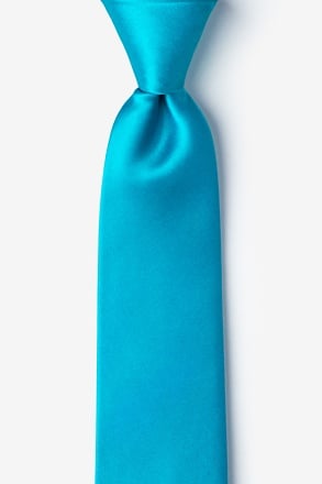 _Neon Blue (Electric Blue) Tie For Boys_