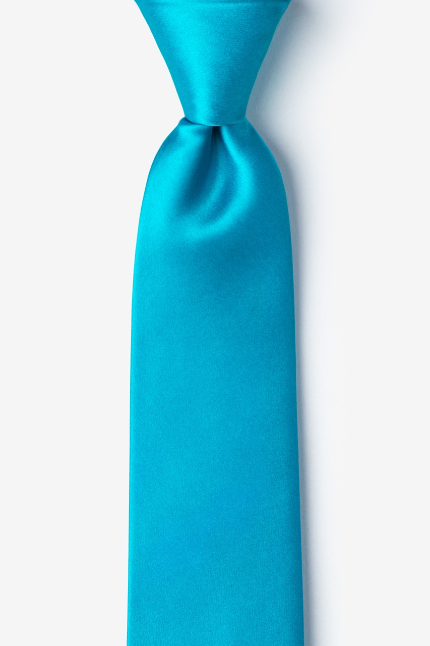 Neon Blue (Electric Blue) Silk Tie For Boys Casual Necktie