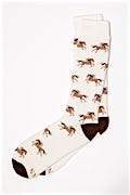Wild & Free Horse Off White Medium-Large Sock Photo (0)