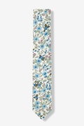 Lennox Floral Off White Skinny Tie Photo (0)