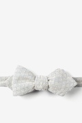 Off White Tangent Diamond Tip Bow Tie Photo (0)