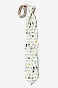 Rage Face Off White Extra Long Tie Photo (3)