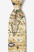 Ancient Art of Portugal Map Off White Tie Photo (0)