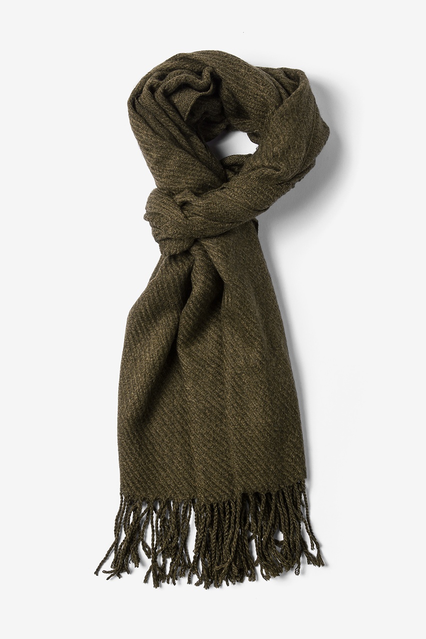 Olive Acrylic Calgary Scarf