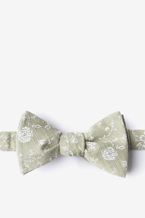 _Bexley Olive Self-Tie Bow Tie_