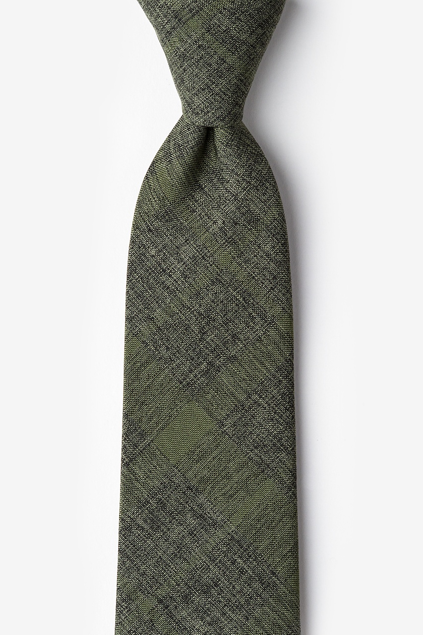 Olive Cotton Kirkland Tie