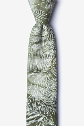 _Medina Olive Skinny Tie_