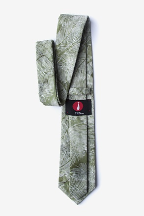 TADDEO DENSE FLORAL MERINO TIE - OLIVE main image 1
