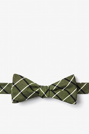 Tuscon Olive Skinny Bow Tie