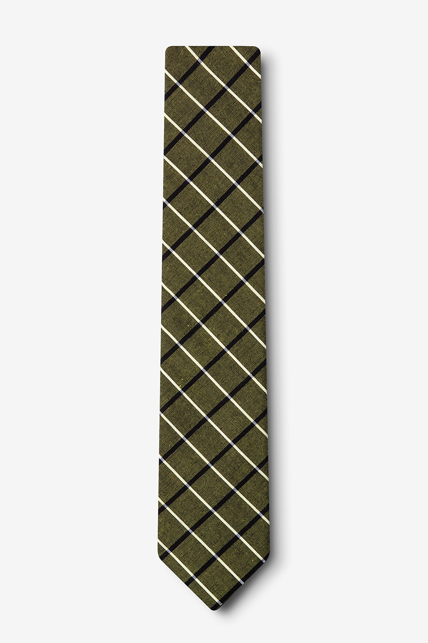 Tuscon Olive Skinny Tie Photo (1)