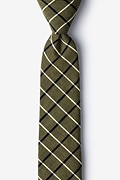 Tuscon Olive Skinny Tie Photo (0)