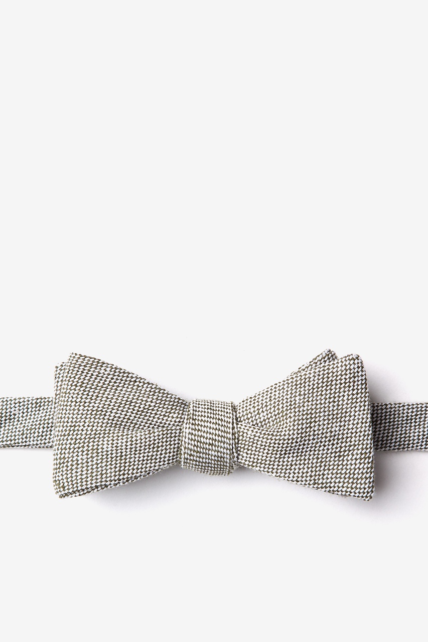 Westminster Olive Skinny Bow Tie Photo (0)