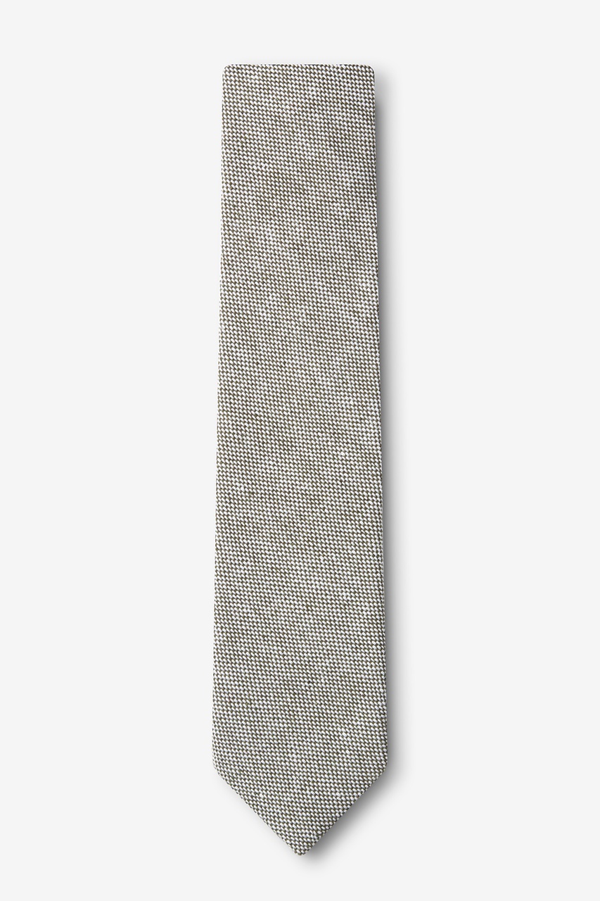 Olive Cotton Westminster Skinny Tie | Ties.com