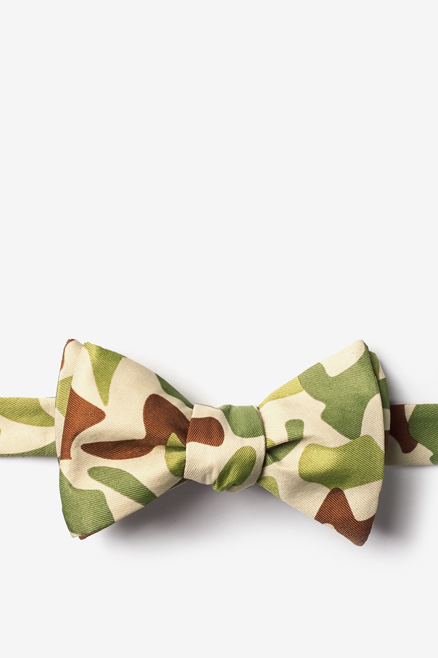 Street Camo Olive Self-Tie Bow Tie Photo (0)