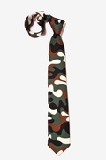 Camouflage Olive Tie For Boys Photo (2)
