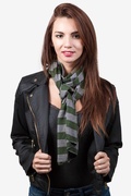 Olive Caravan Stripe Scarf Photo (4)