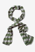 Mens Olive Caravan Stripe Scarf Photo (0)