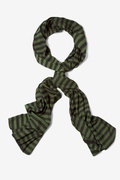 Mens Olive Traveling Stripe Scarf Photo (0)