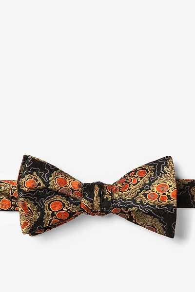 Olive Silk Hepatitis B Self-Tie Bow Tie