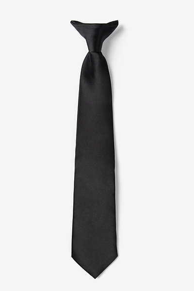 Onyx Microfiber Onyx Clip-on Tie For Boys