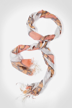 _Orange Giant Flower Scarf_