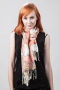 Orange Giant Flower Scarf Photo (2)