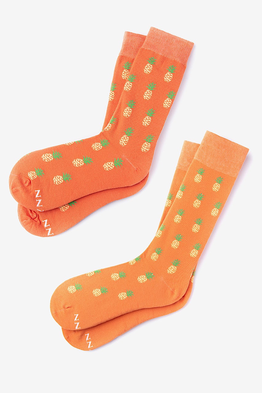 Pine and Dandy Orange His & Hers Socks Photo (0)