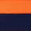 Orange Carded Cotton Rugby Stripe Medium-Large Sock