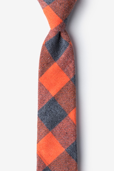 Orange Cotton Kent Skinny Tie | Ties.com