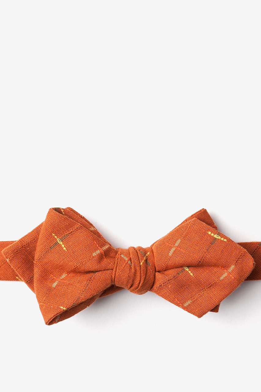La Mesa Orange Diamond Tip Bow Tie Photo (0)
