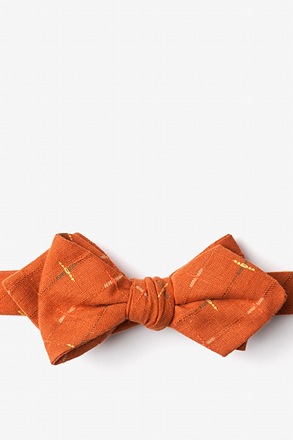 La Mesa Orange Diamond Tip Bow Tie