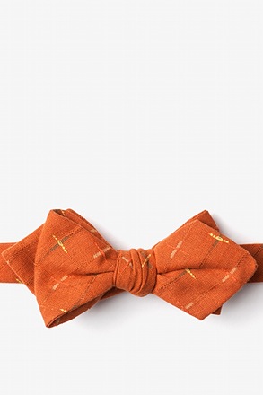 _La Mesa Orange Diamond Tip Bow Tie_
