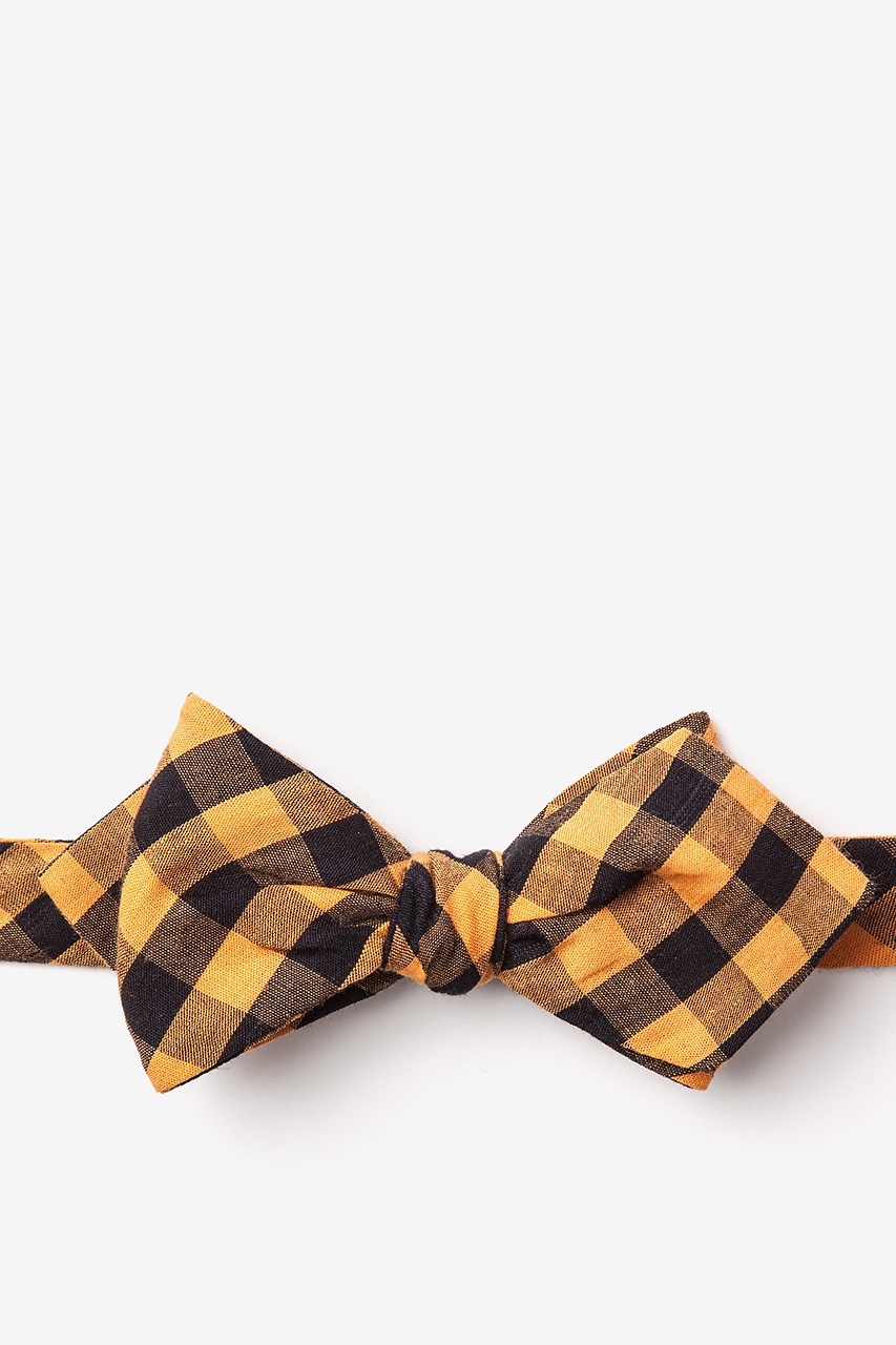 Orange Cotton Pasco Diamond Tip Bow Tie | Ties.com