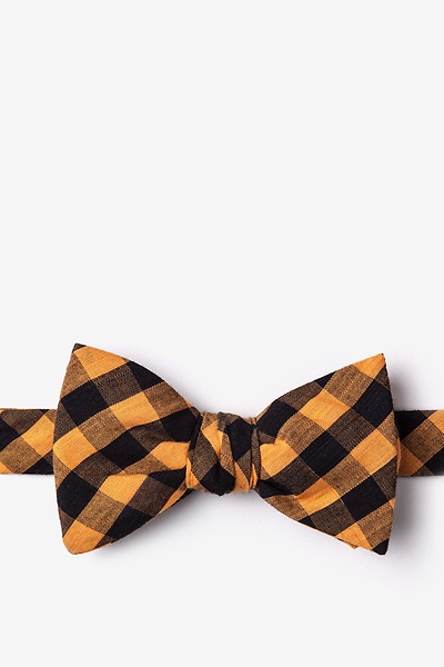 Orange Cotton Pasco Self-Tie Bow Tie