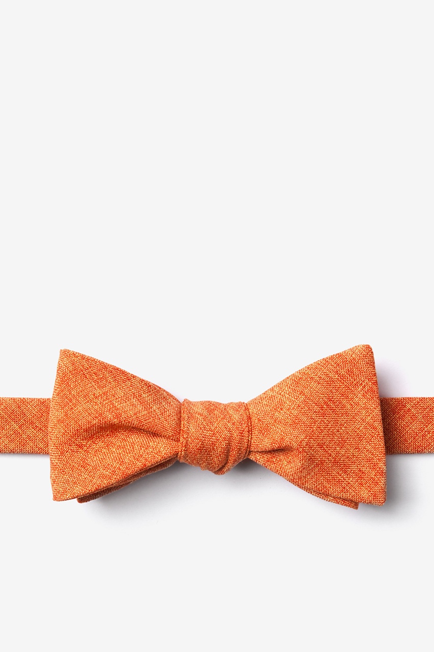Orange Cotton Tioga Skinny Bow Tie