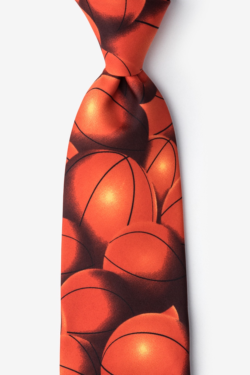 Basketball Fever Orange Tie Photo (0)