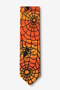 Halloween Spiders Orange Tie Photo (1)