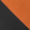 Orange Microfiber Orange & Black Stripe Extra Long Tie