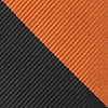 Orange Microfiber Orange & Black Stripe Tie For Boys
