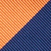 Orange Microfiber Orange & Navy Stripe Self-Tie Bow Tie