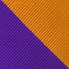 Orange Microfiber Orange & Purple Stripe Extra Long Tie