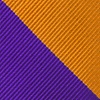 Orange Microfiber Orange & Purple Stripe Extra Long Tie