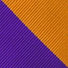 Orange Microfiber Orange & Purple Stripe Skinny Tie
